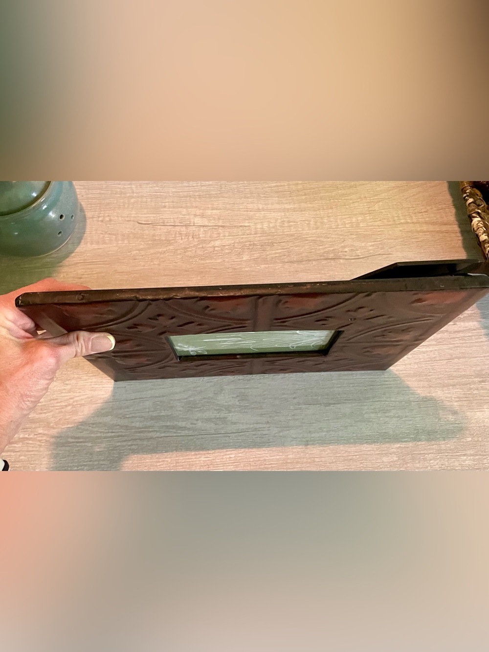 Antique Tin Ceiling Tile Picture Frame - Picture 7 of 11